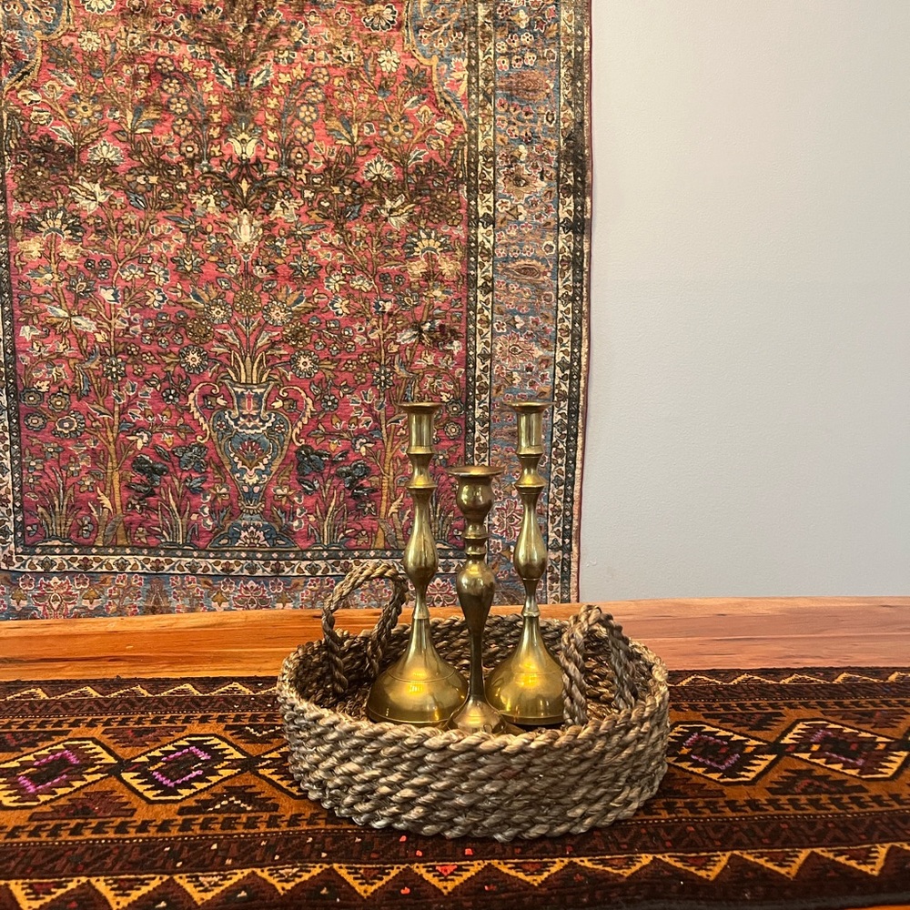 Vintage brass candle holders